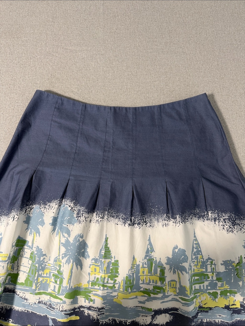 Old Navy  Blue A-Line Skirt with Coastal Print SZ4 - Picture 11 of 12
